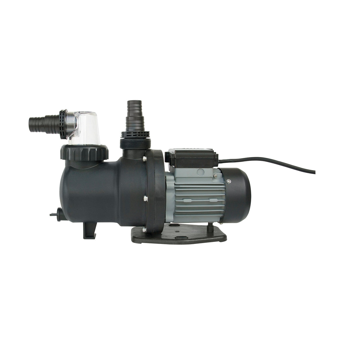 Swim & Fun cirkulationspumpe 550W 0.75HP til pool og spa, sort og grå