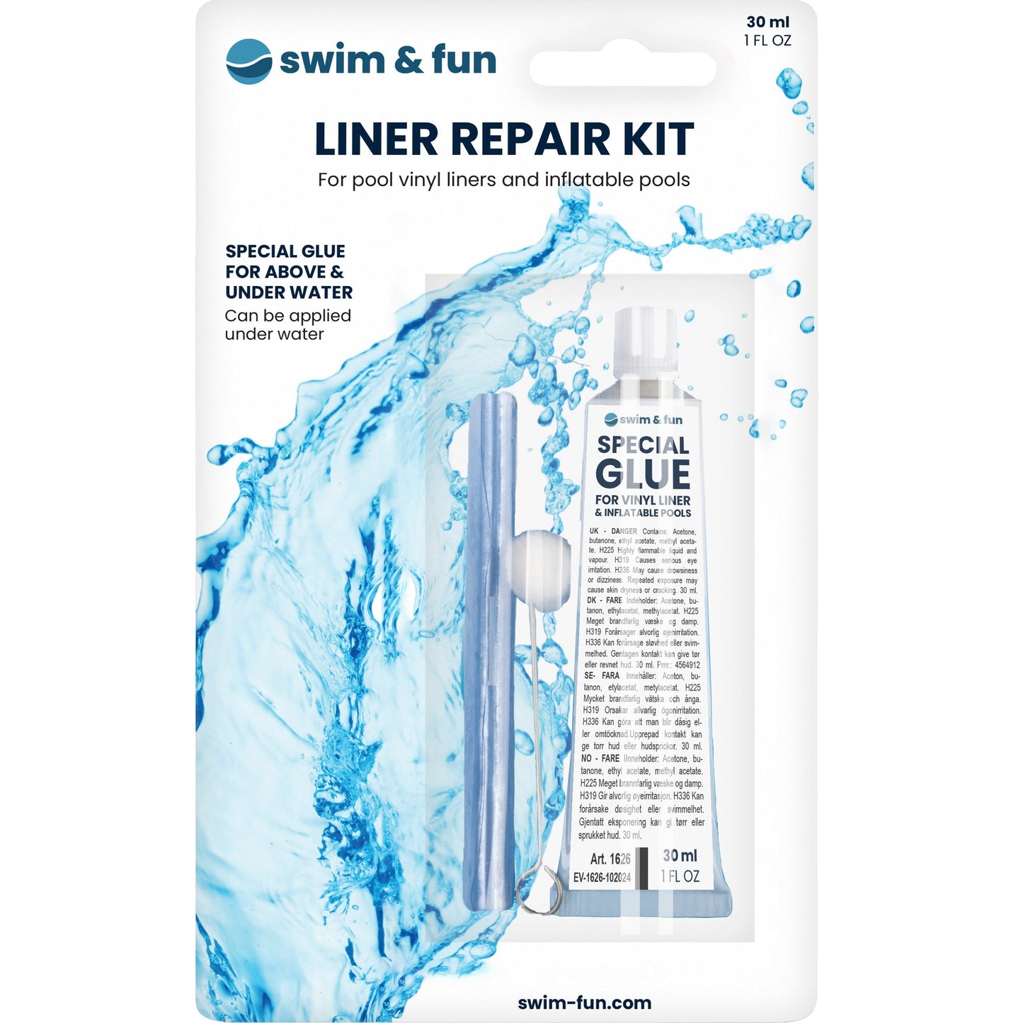 Swim & Fun Liner Repair Set til vinyl liners og oppustelige pools