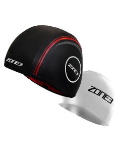 Zone3 - Neopren Badehat Sort/Rød