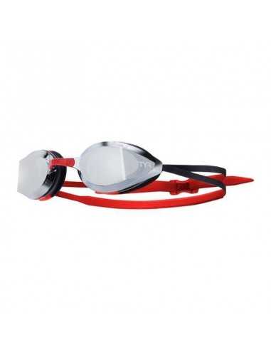 TYR - Svømmebriller Edge X Racing Mirror Rød/Sølv