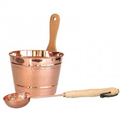 Finnsa - Kobber Sauna Spand og Øse Sæt