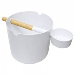 Finnsa - Sauna Spand og Øse Sæt Hvid Aluminium