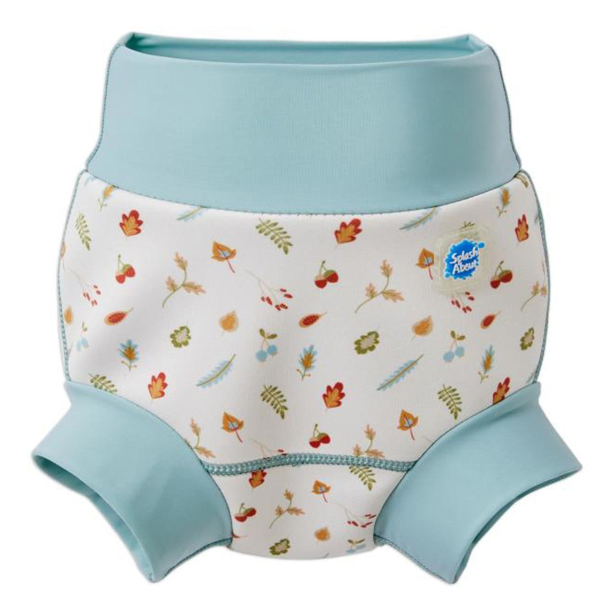 Happy Nappy blebukser Little Acorns med farverige blade og bær på hvid baggrund