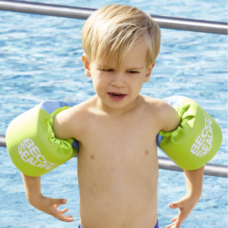 beco-sealife-neopren-badevinger-til-boern-groen-638 - billede 2