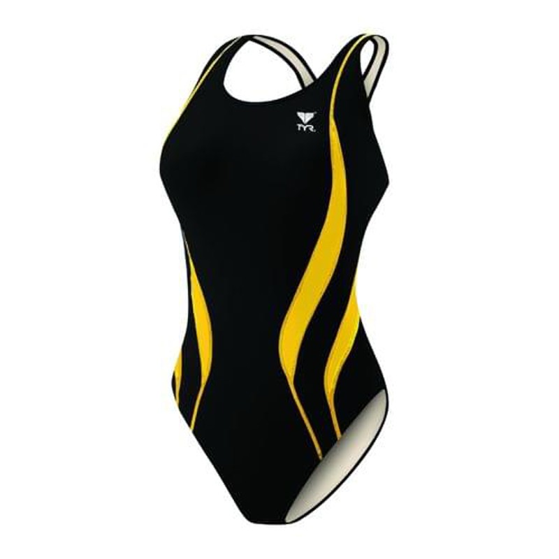 tyr-badedragt-alliance-team-maxback-sort-til-piger-911 - billede 1