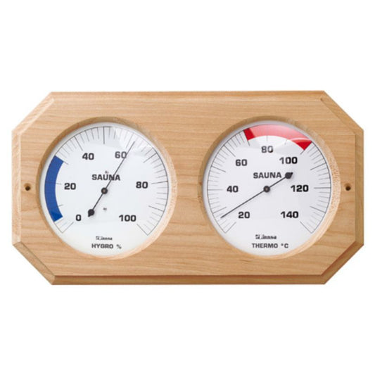 finnsa-sauna-hygro-og-termometer-i-trae-2-x-160-mm-1647 - billede 1