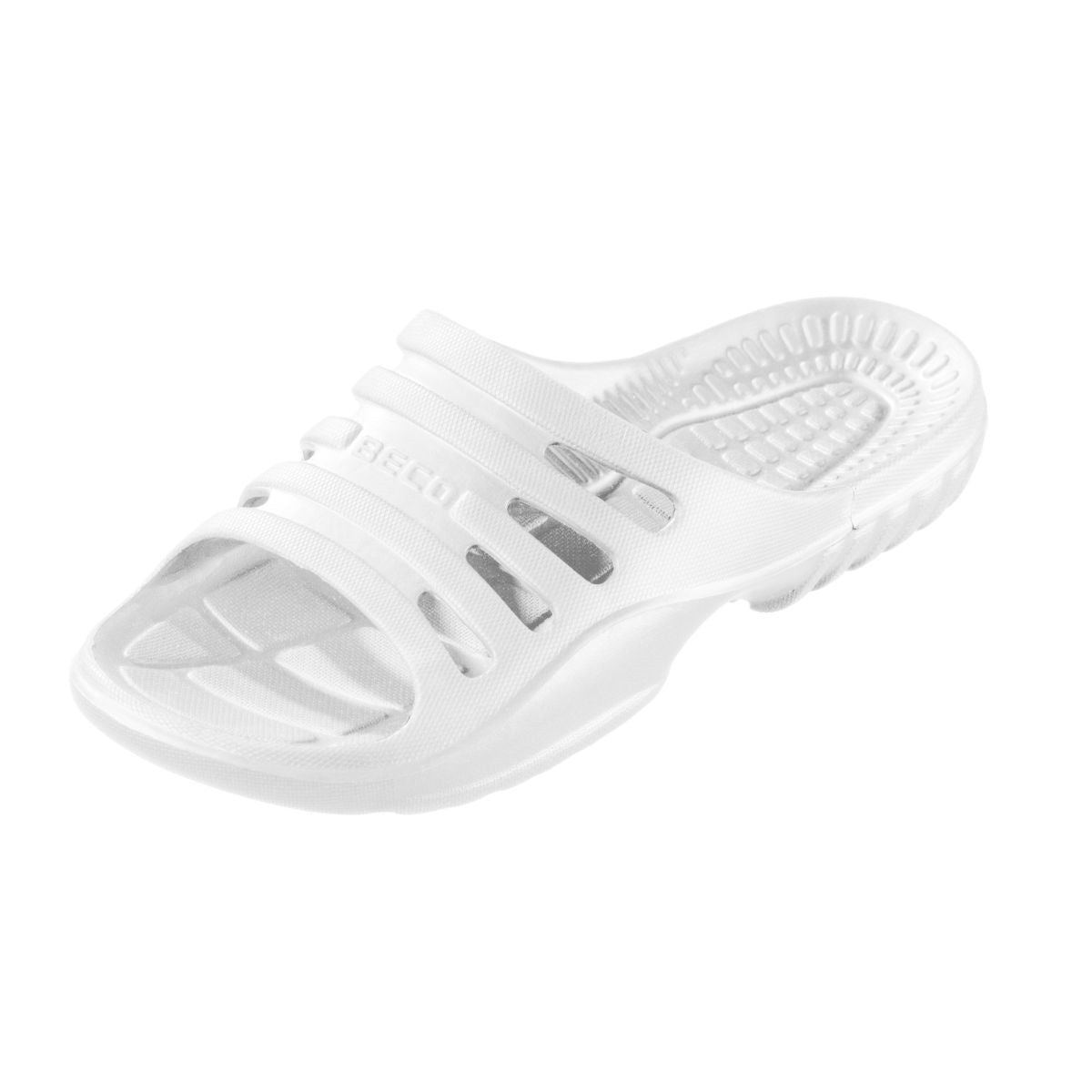beco-badesandaler-ensfarvet-maend-hvid-navy-1862 - billede 2