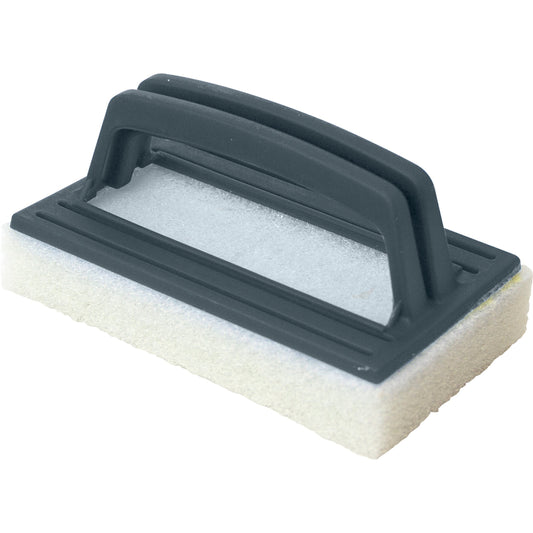 Swim & Fun pool cleaning scrubber with handle and beige foam sponge for waterline maintenance