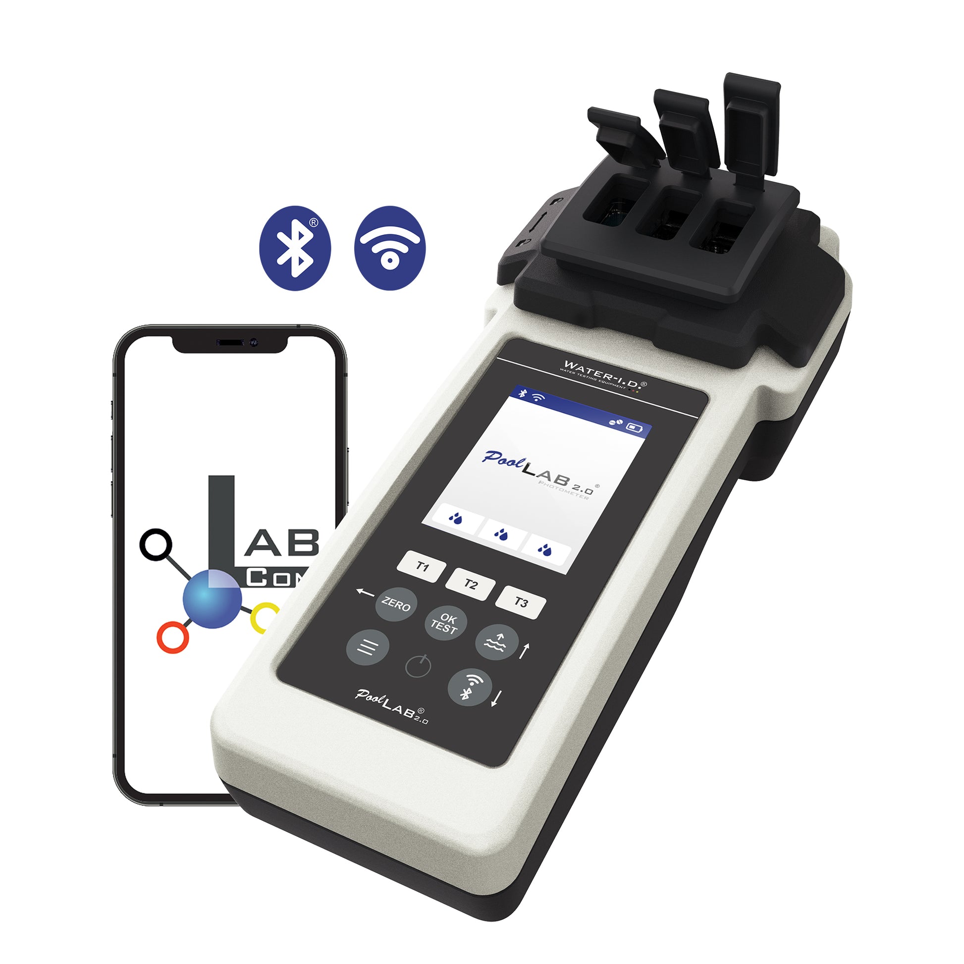 Swim & Fun Pool Lab 2.0 digital pooltester med mobilforbindelse