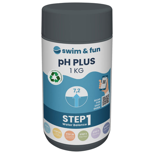 Swim & Fun pH-Plus 1 kg produkt for poolvandbalancering