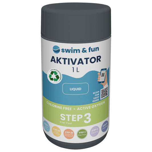 Swim & Fun Aktivator 1L flaske til pool- og spa-vandbehandling
