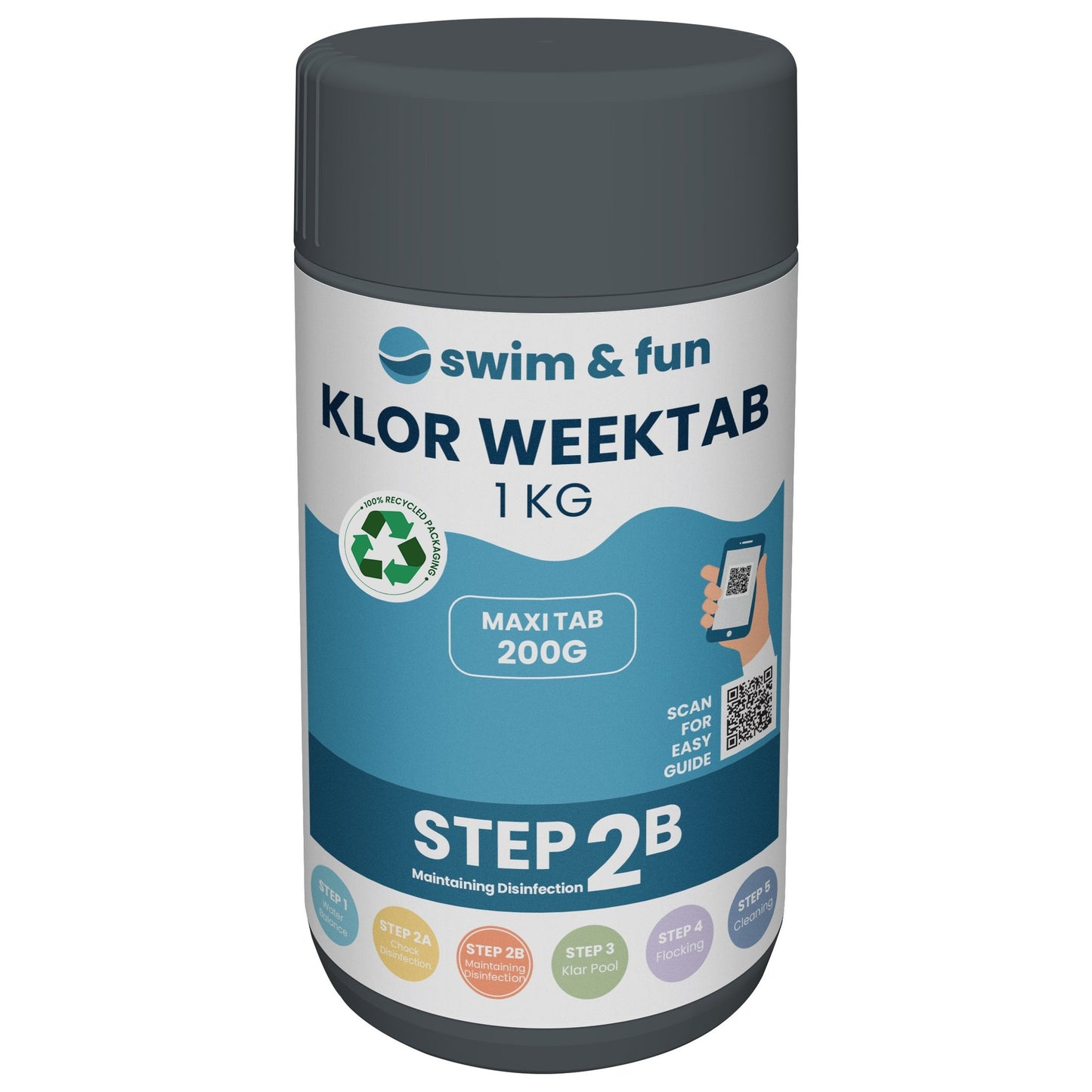 Swim & Fun - Klor WeekTab 200 g, 1 kg