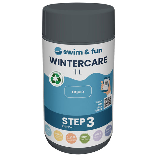 Swim & Fun WinterCare 1L flaske til pool overvintring og forebyggelse af belægninger.